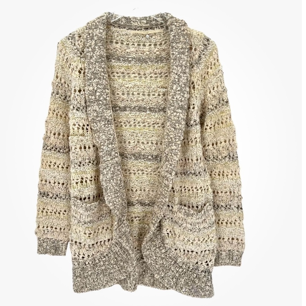 KNITTED & KNOTTED ANTHROPOLOGIE Women’s SOUBRETTE Chunky Cardigan Sequins Size L